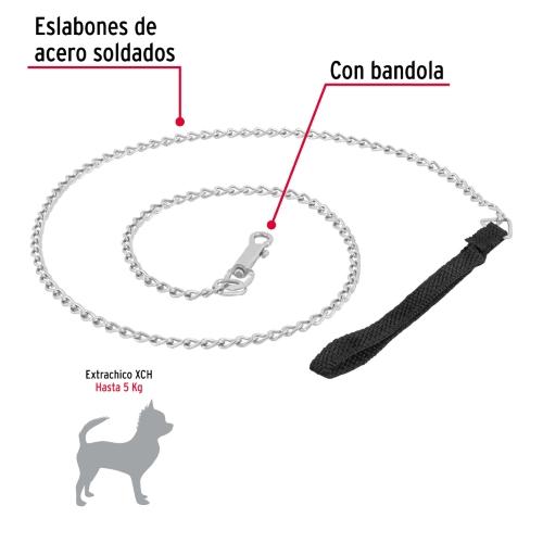 CADENA DE PASEO PARA PERRO DE 1.2 m X 2 mm FIERO