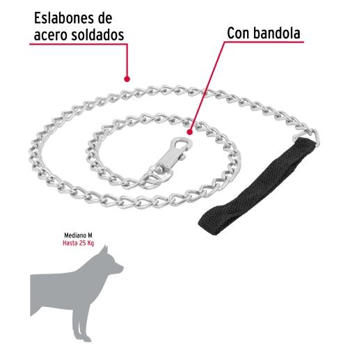 CADENA DE PASEO PARA PERRO DE 1.2 m X 3.5 mm FIERO