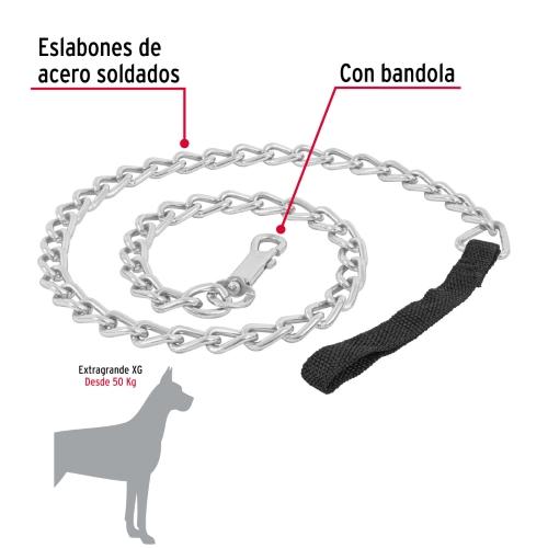 CADENA DE PASEO PARA PERRO DE 1.2 m X 5 mm FIERO
