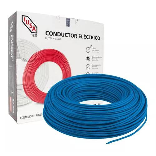 CAJA DE CABLE THW C-10 AZUL IUSA