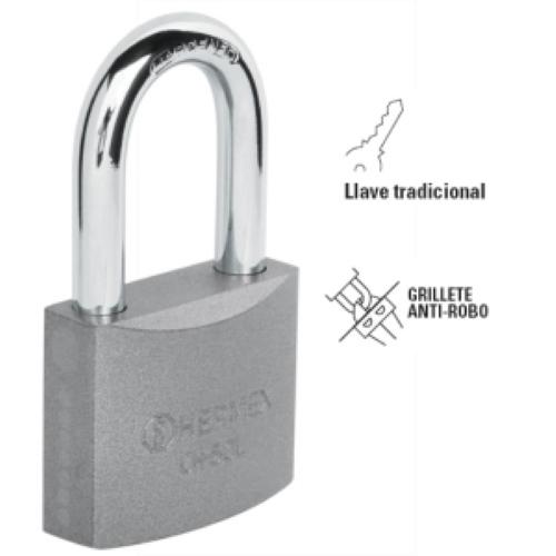 CANDADO DE HIERRO 50 MM GANCHO LARGO EN CAJA HERMEX