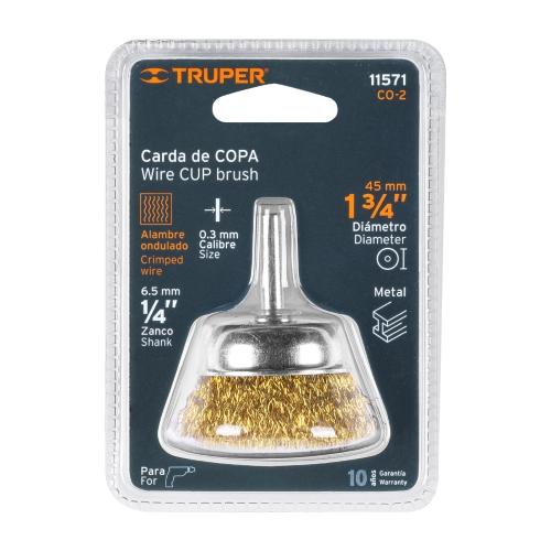 CARDA DE COPA 1-3/4" ALAMBRE GRUESO PARA TALADRO TRUPER