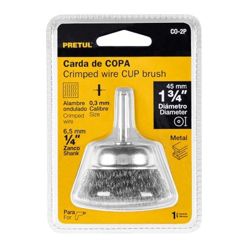 CARDA DE COPA 2-3/4" ALAMBRE GRUESO PARA TALADRO  PRETUL