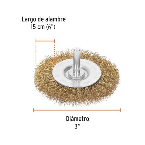 CARDA CIRCULAR 3" ALAMBRE GRUESO PARA TALADRO TRUPER