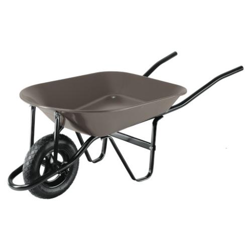 CARRETILLA 4 FT³  GRIS NEUMÁTICA BASTIDOR TUBULAR  65 L (69 X 94 X 22 cm) PRETUL