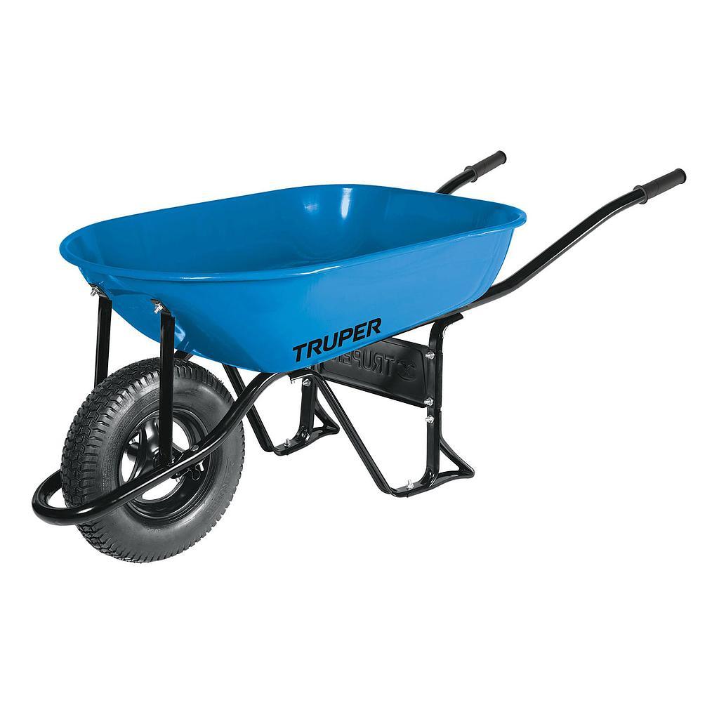 CARRETILLA 5FT LLANTA NEUMATICA REFORZADA AZUL TRUPER