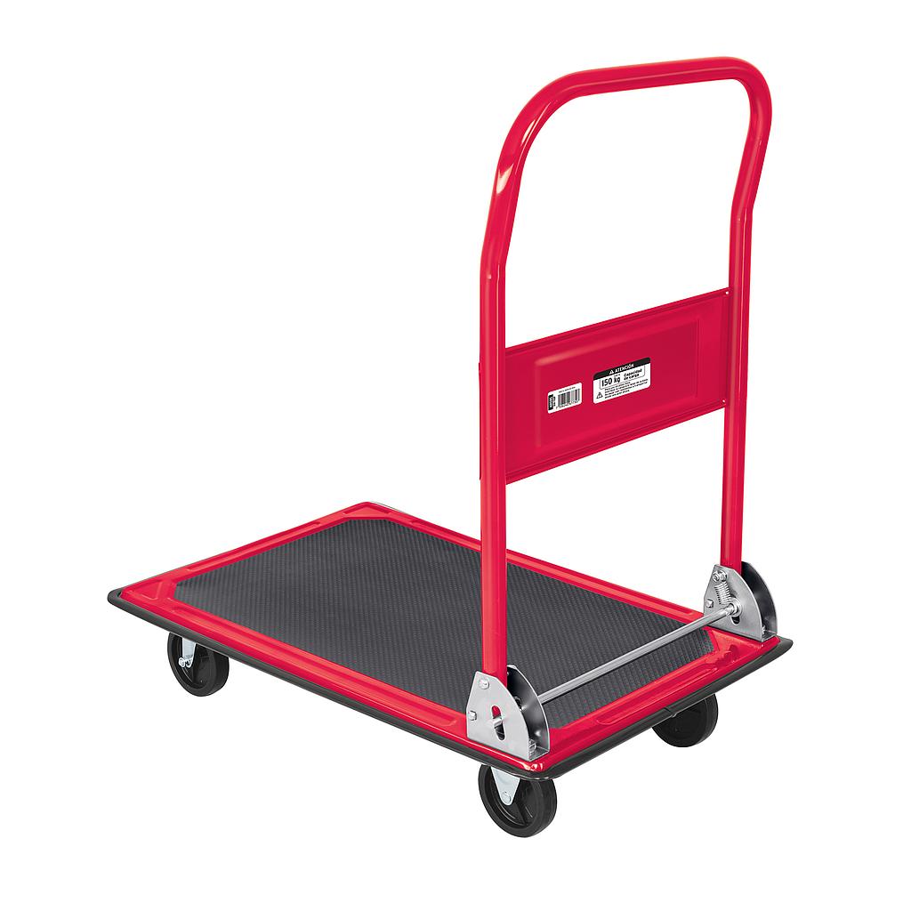 CARRO DE CARGA PLEGABLE TIPO PLATAFORMA  150 kg  (14 x 73 x 47 x 82 cm) PRETUL