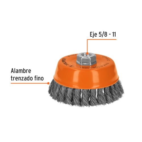 CEPILLO COPA TRENZADA 5/8 TRUPER.