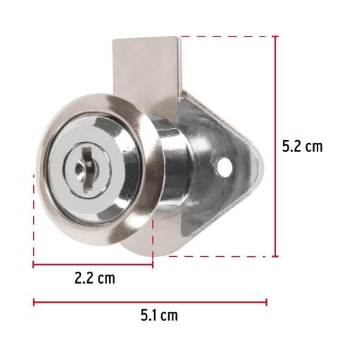 CERRADURA PARA MUEBLE MODELO 21 CROMO HERMEX BASIC