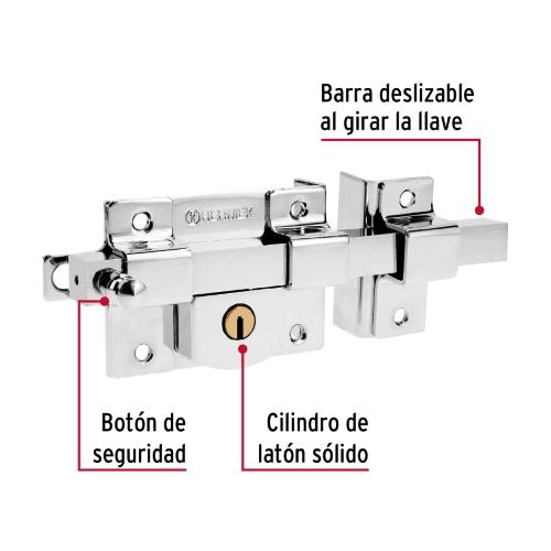 CERRADURA DE BARRA LIBRE DERECHA HERMEX