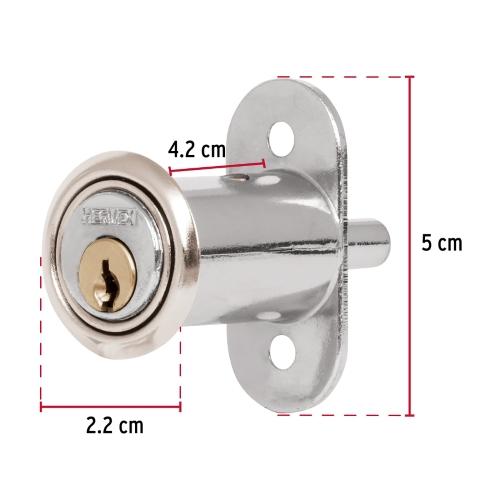 CERRADURA PARA MUEBLE MODELO 20 CROMO HERMEX