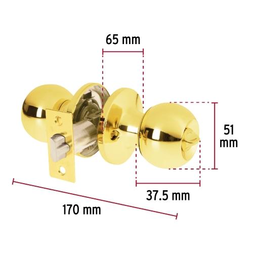 CERRADURA TIPO ESFERA RECAMARA TUBULAR BRILLANTE BASIC