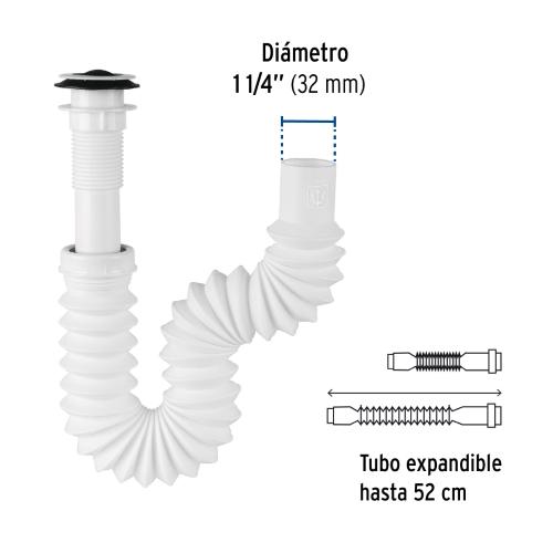 CESPOL FLEXIBLE DE POLIETILENO CON CONTRA PARA LAVABO FOSET