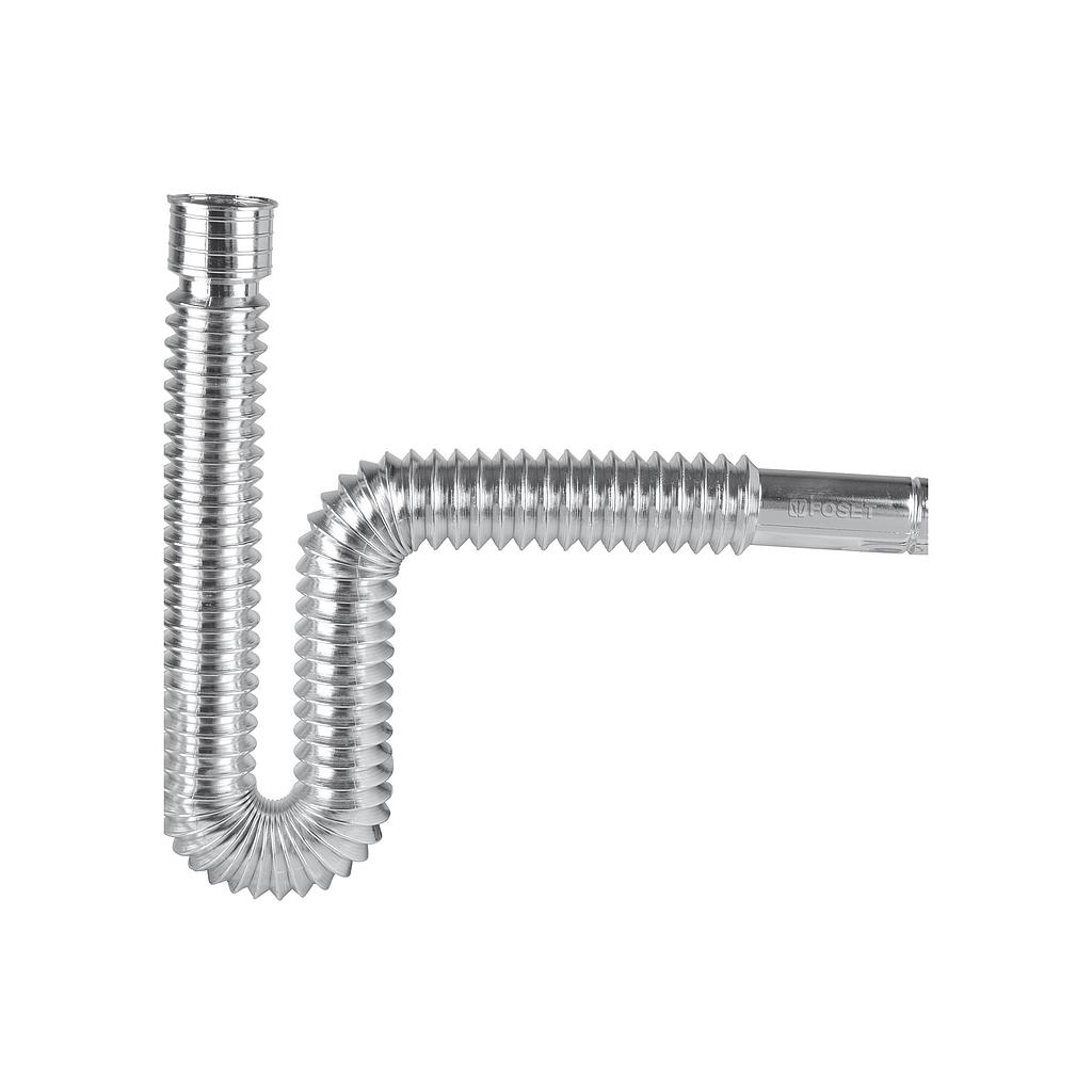 CESPOL FLEXIBLE DE POLIETILENO CROMADO LAVABO O FREGADERO FOSET