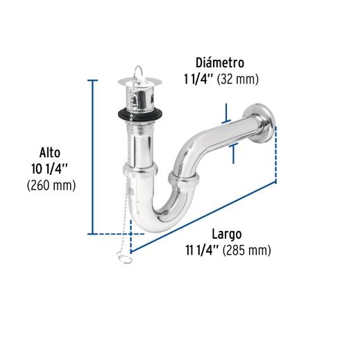 CESPOL PARA LAVABO 11/4 LATON CROMADO FOSET