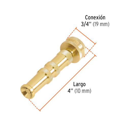 CHIFLON DE 4" DE LATON MAQUINADO PARA MANGUERA TRUPER