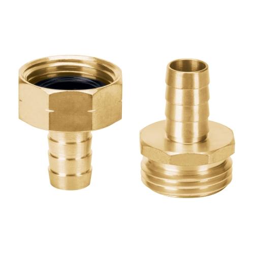 CONECTORES 1/2" MACHO Y HEMBRA DE LATON SOLIDO PARA MANGUERA