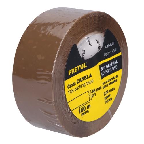 CINTA DE EMPAQUE 48 mm X 150 m CANELA  PRETUL