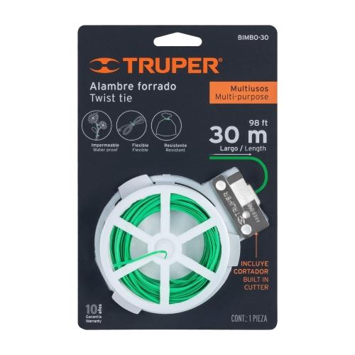 CARRETE CON 30 m DE ALAMBRE FORRADO MULTIUSOS TRUPER