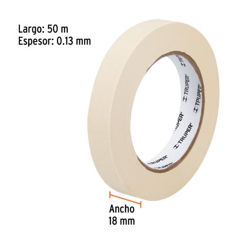 CINTA MASKING TAPE DE 3/4" X 50 m TRUPER
