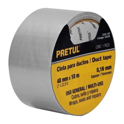 CINTA PARA DUCTO 10 m X 48 mm  ESPESOR 0.16 mm  PRETUL