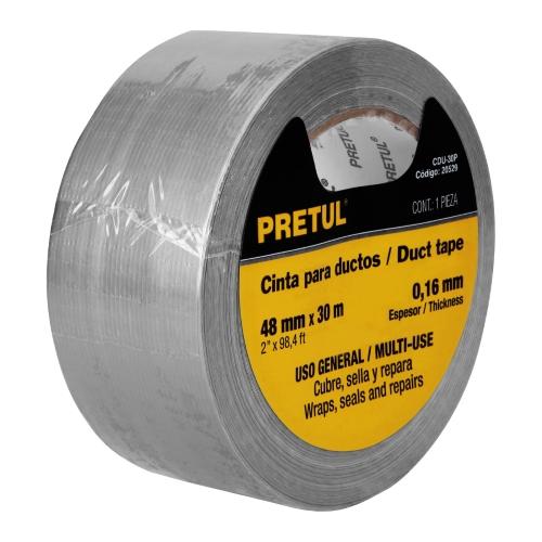CINTA PARA DUCTO 30 MT GRIS PRETUL