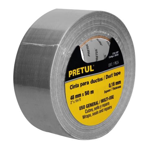 CINTA PARA DUCTO 50 MT GRIS PRETUL
