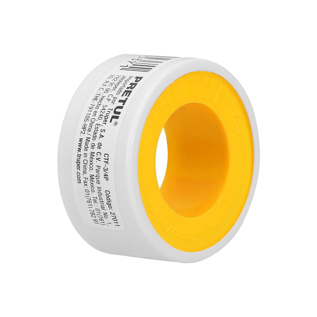 CINTA TEFLON 3/4X7MT PRETUL