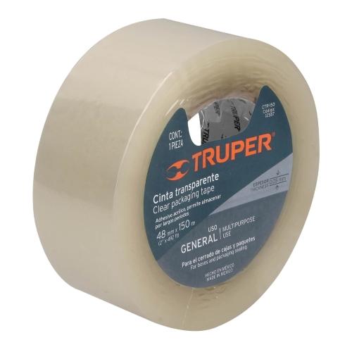 CINTA DE EMPAQUE 48 mm X 150 m TRANSPARENTE TRUPER