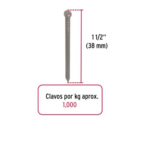 CLAVO SIN CABEZA 11/2 FIERO