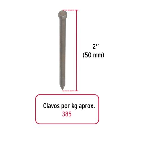 BOLSA CON 1 KG DE CLAVO ESTANDAR 2 Plg. SIN CABEZA FIERO