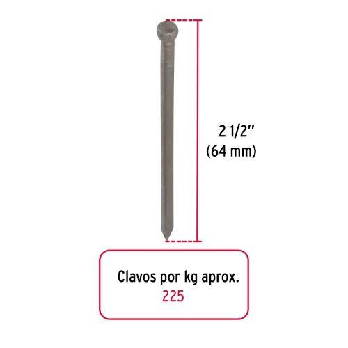 CLAVO SIN CABEZA 21/2 FIERO BOLSA