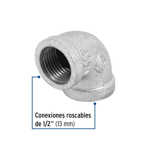 CODO GALVANIZADO 1/2X90 FOSET