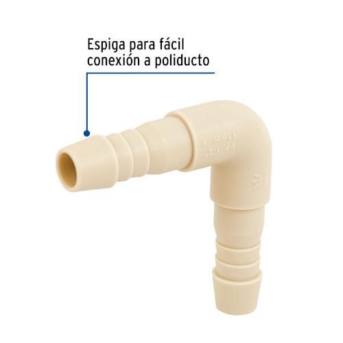 CODO INSERCION 1/2 POLIPROPILENO  FOSET