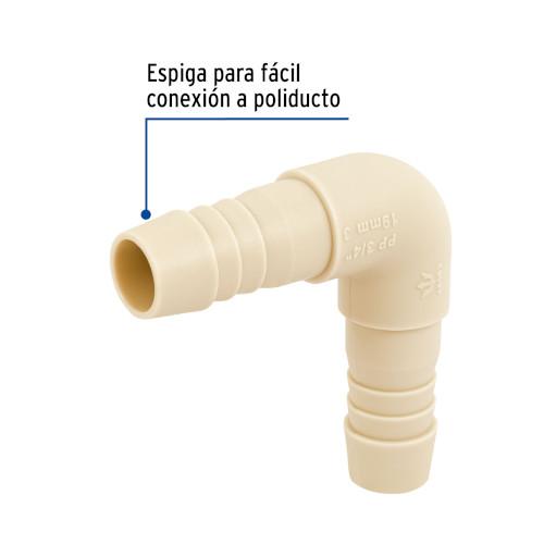 CODO INSERCION 3/4 POLIPROPILENO  FOSET