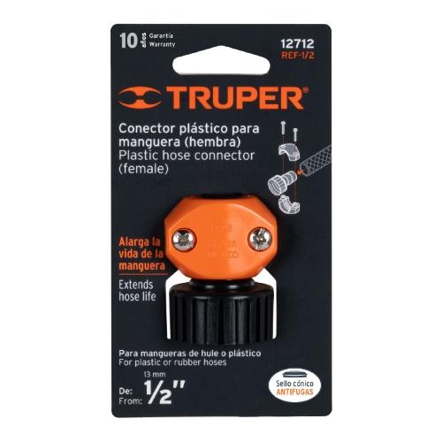 CONECTOR 1/2" HEMBRA DE ABS PARA MANGUERA TRUPER