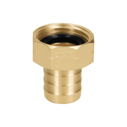 CONECTOR 3/4" HEMBRA DE LATON SOLIDO PARA MANGUERA TRUPER