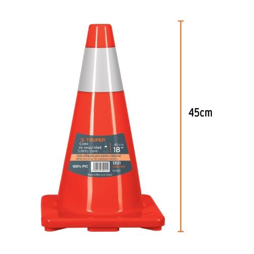 CONO DE PRECAUCION C/REFLE 45CM TRUPER