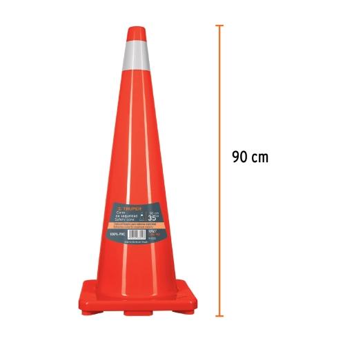 CONO DE PRECAUCION C/REFLE 90CM TRUPER