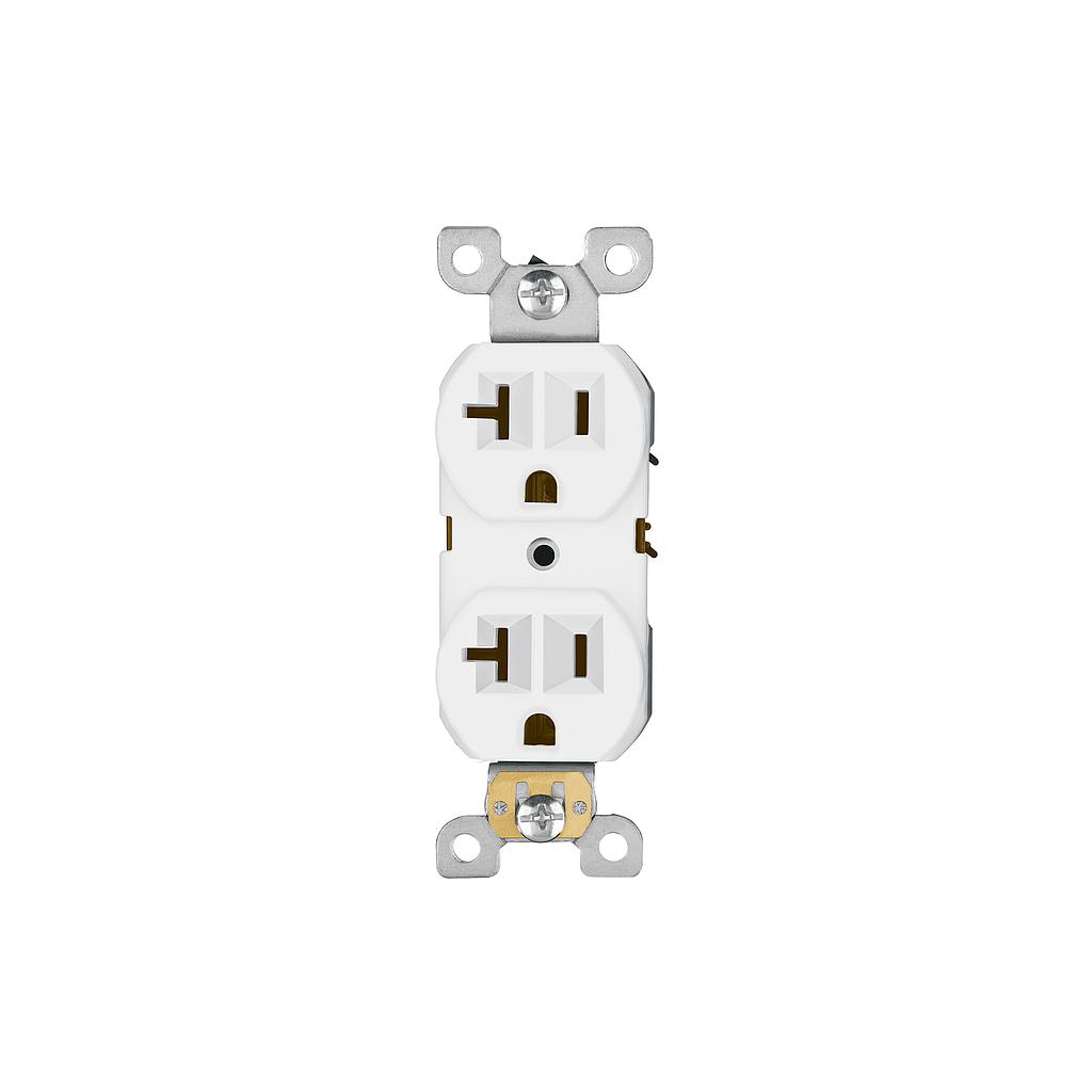 CONTACTO DUPLEX 2POLOS 3HILOS STAND BLAN