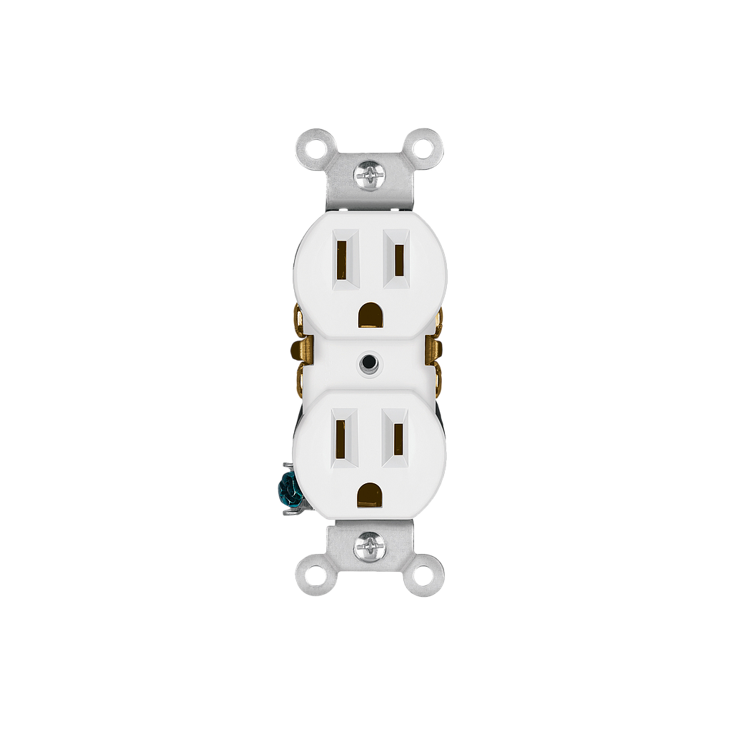 CONTACTO DUPLEX BLANCO ATERRIZADO VOLTEC
