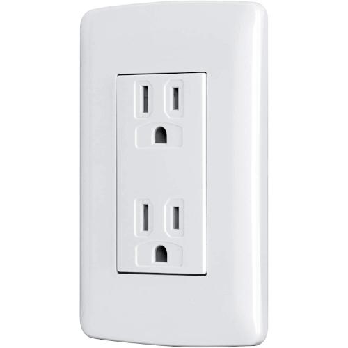 CONTACTO DUPLEX ATERRIZADO COLOR BLANCO LINEA ITALIANA
