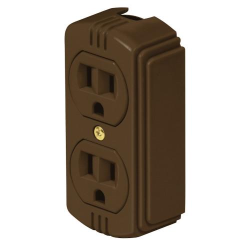 CONTACTO SOBREPONER DUPLEX 2P+TIERR CAFE