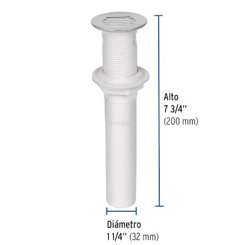 CONTRA POLIPROPILENO PARA LAVABO CON CUBIERTA CROMADA