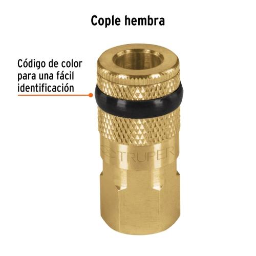 COPLE RAPIDO 1/4 HEMBRA DE LATON TRUPER