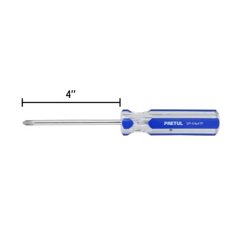 DESARMADOR DE CRUZ 1/4" X 4" MANGO DE PVC  PRETUL