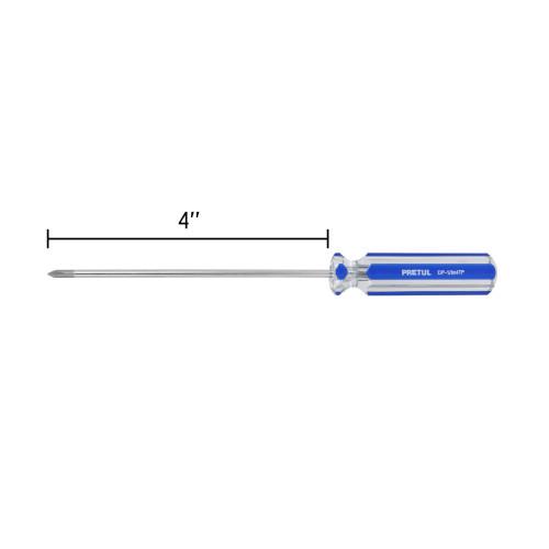 DESARMADOR DE CRUZ 1/8" X 4" MANGO DE PVC  PRETUL