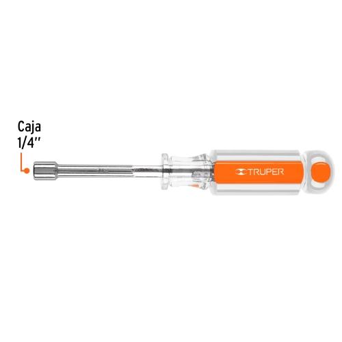 DESARMADOR DE CAJA 1/4" MANGO DE ACETATO TRUPER