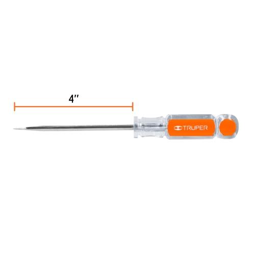 DESARMADOR PLANO 1/4" X 4" MANGO DE ACETATO TRUPER