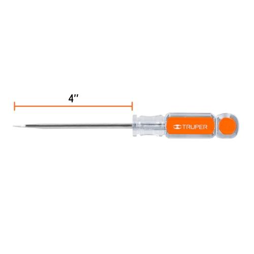 DESARMADOR PLANO 3/16" X 4" MANGO DE ACETATO TRUPER